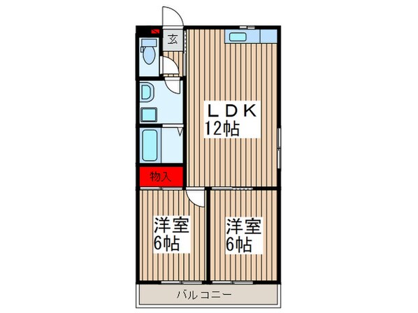 ｺｰﾎﾟ道半山Aの物件間取画像